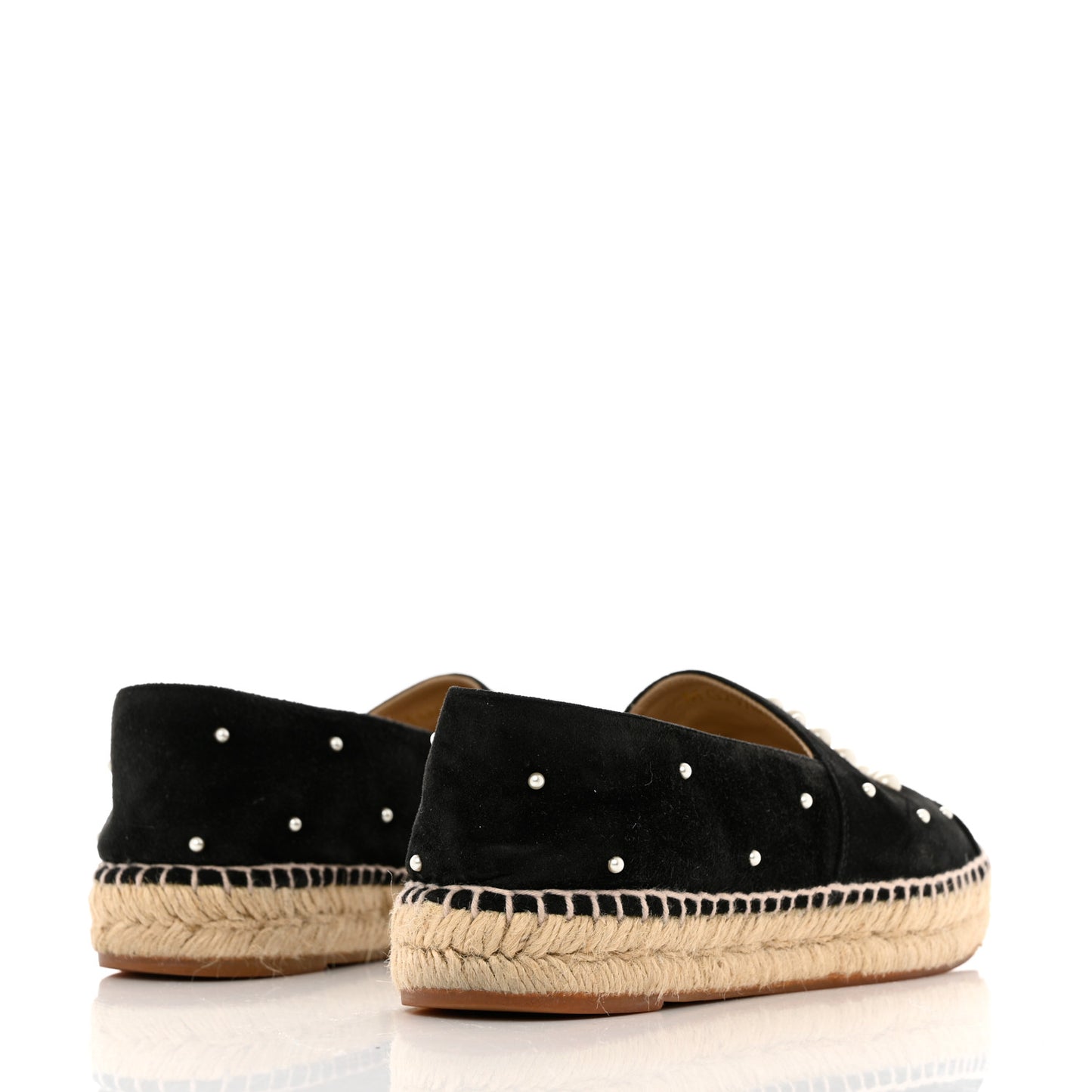 Suede Pearl CC Espadrilles 38 Black