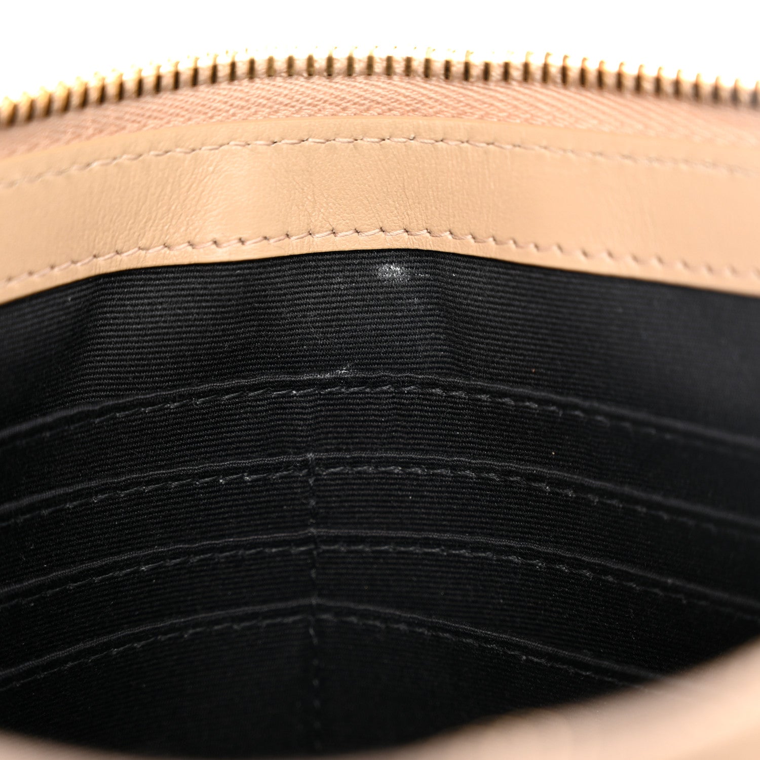 Saint Laurent Calfskin Matelasse Chevron Monogram A5 Wristlet Light Taupe 8 of 10