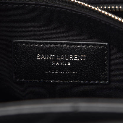 Saint Laurent Calfskin Y Quilted Monogram Medium Loulou Backpack Black 6 of 9
