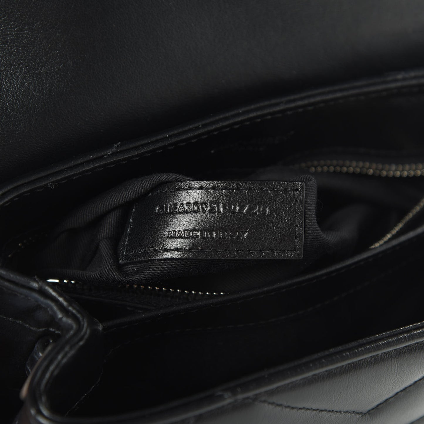 Calfskin Y Quilted Monogram Toy Loulou Crossbody Bag Black