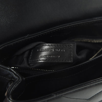 Saint Laurent Calfskin Y Quilted Monogram Toy Loulou Crossbody Bag Black 7 of 10