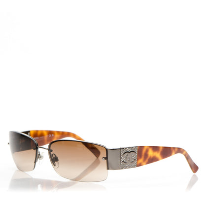 Chanel Crystal CC Sunglasses 4117-B Tortoise 1 of 6