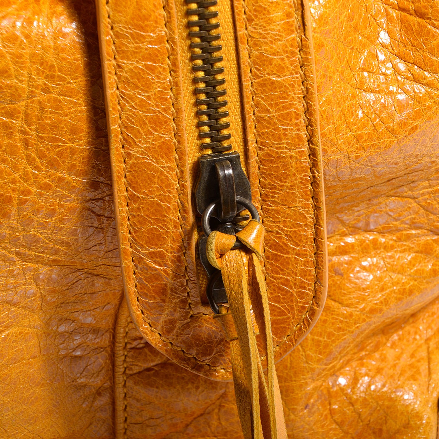 Chevre Classic Hardware Step Bag Marigold
