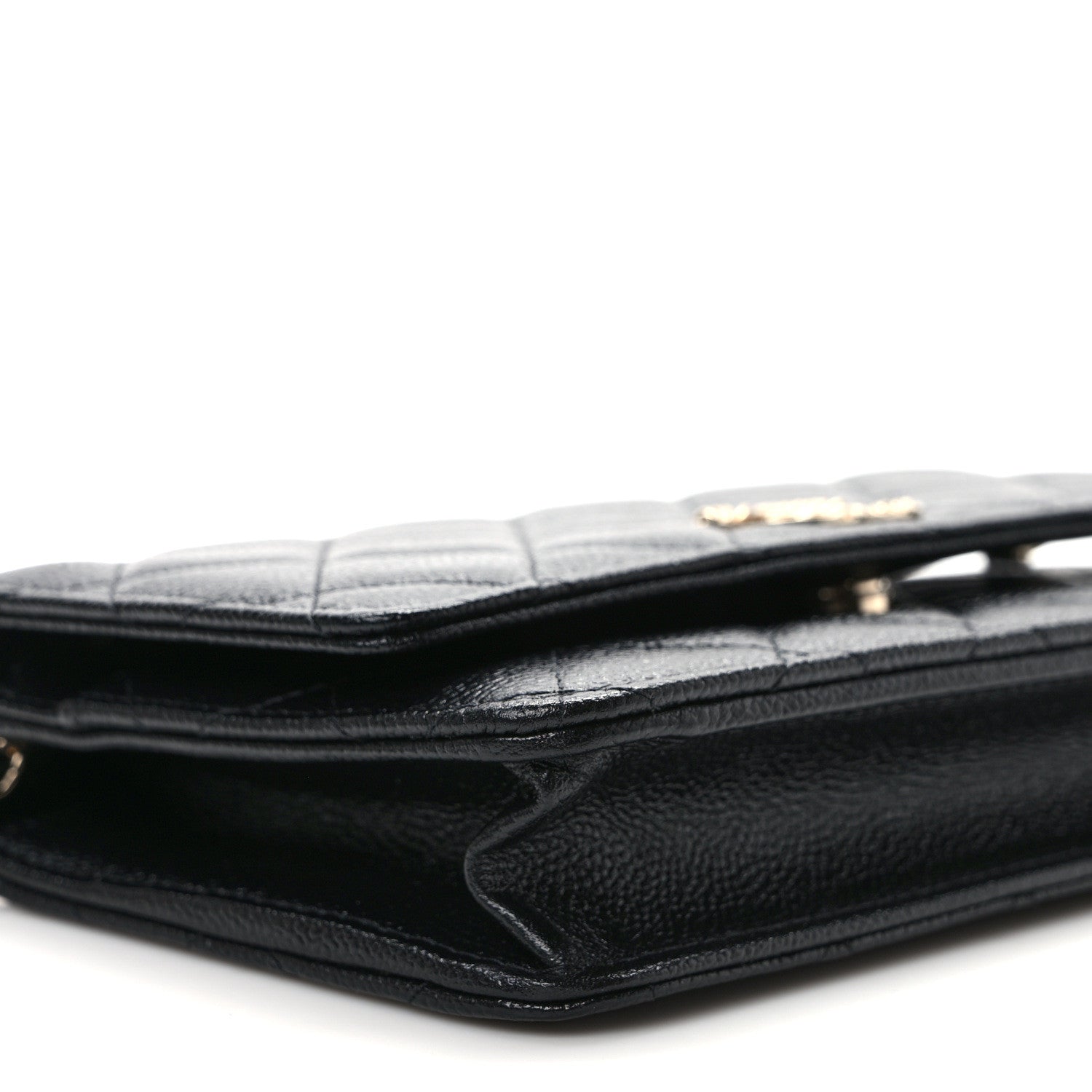 Chanel Caviar Quilted Chain CC Wallet On Chain WOC Black 9 of 11