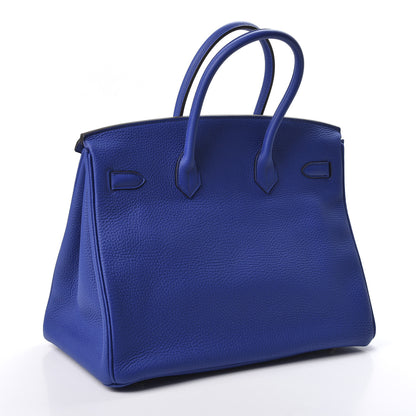 Hermes Togo Birkin 35 Bleu Electrique 2 of 28