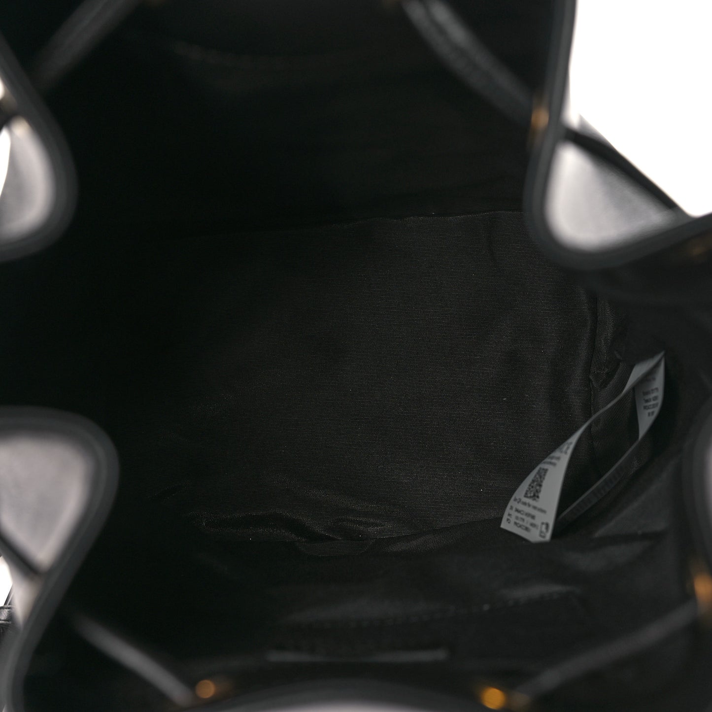 Nappa Quilted Medusa Top Handle Bucket Bag Black