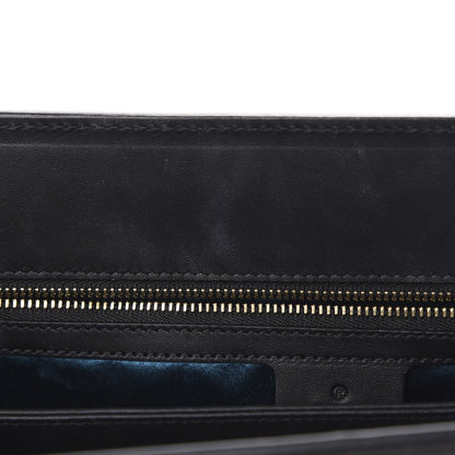 Gucci Suede Patent Web Dragon Embroidered Medium Ophidia Chain Shoulder Bag Blue Multicolor Black 7 of 14