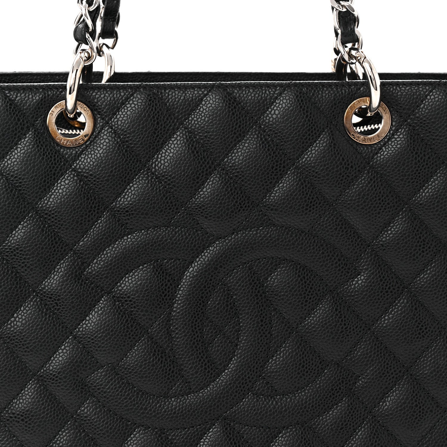 Chanel Caviar Quilted Grand Shopping Tote GST Black 8 of 10