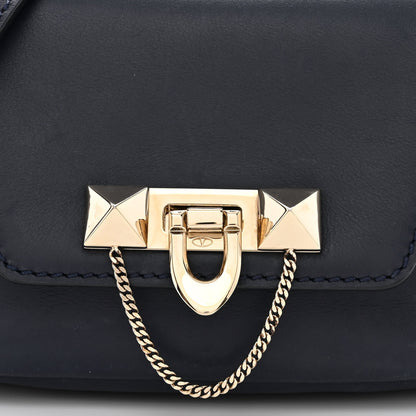 Valentino Garavani Vitello Small Rockstud Demilune Shoulder Bag Marine 8 of 10