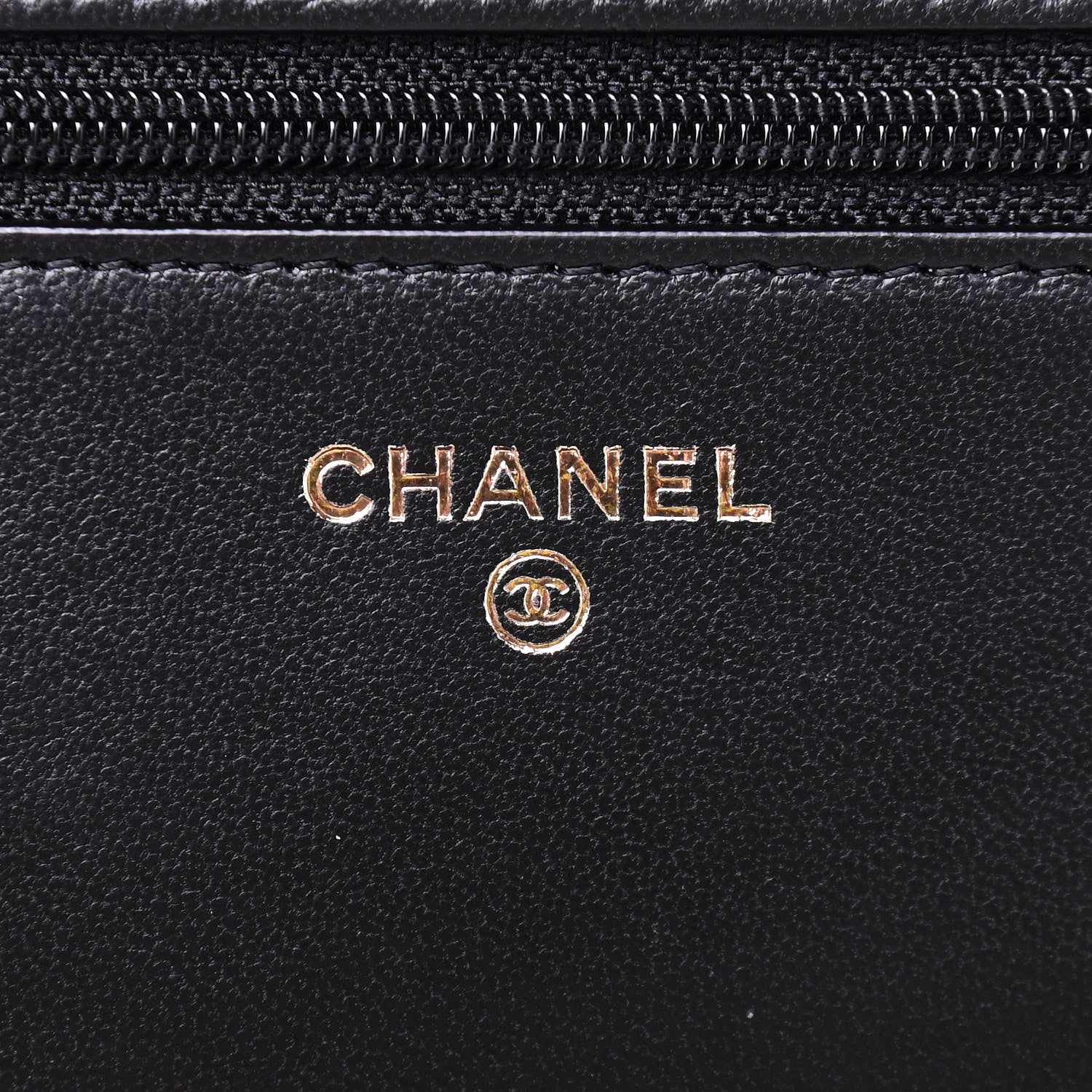 Chanel Lambskin Quilted Wallet On Chain WOC Black 8 of 10