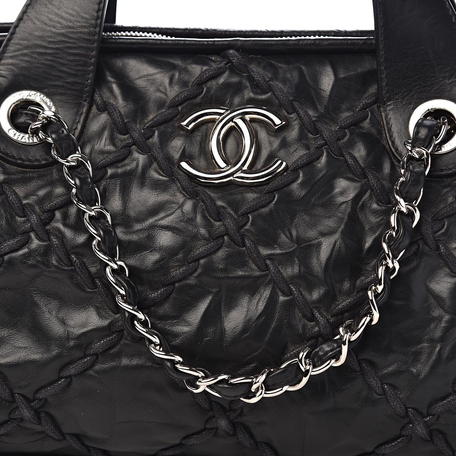 Chanel Calfskin Ultra Stitch Bowler Black 11 of 11