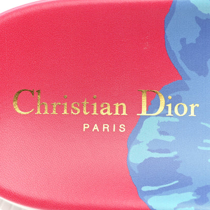 Christian Dior Canvas D-Flower Pop Embroidered Dway 10mm Slide Sandals 38.5 Pink Blue Multicolor 7 of 8