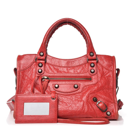 Balenciaga Agneau Classic Hardware Mini City Rouge Cardinal 1 of 13