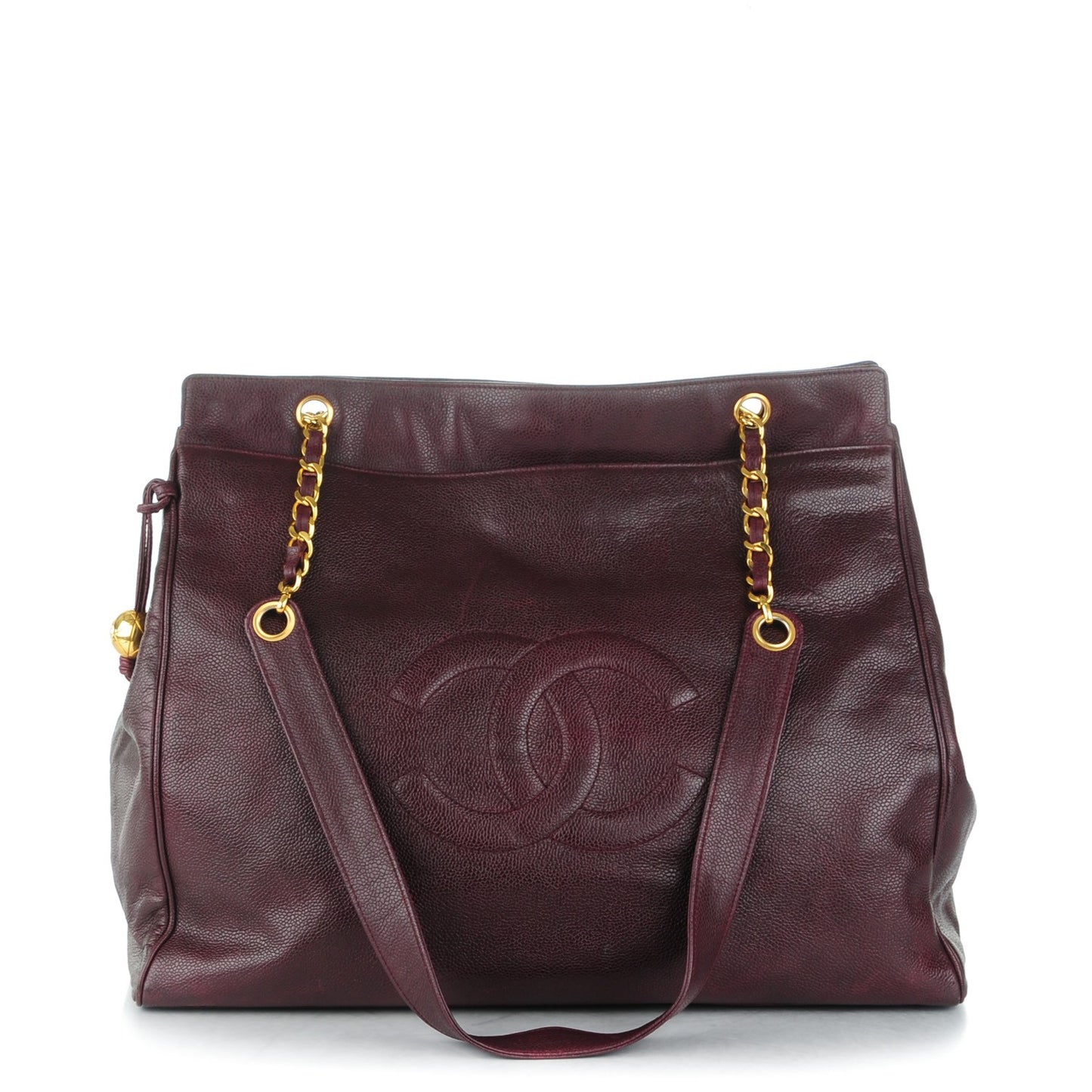 Caviar Timeless XL Weekender Bag Burgundy