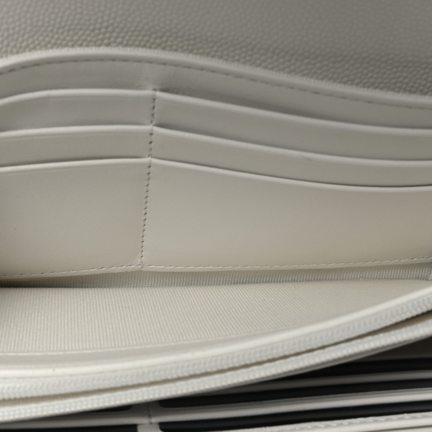 Chanel Caviar Quilted Large Gusset Flap Wallet White 7 of 10