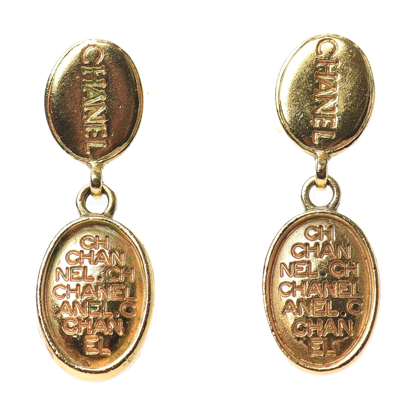 Metal Drop Earrings Gold