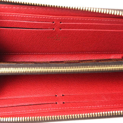 Louis Vuitton Damier Ebene Clemence Wallet Cherry 5 of 9