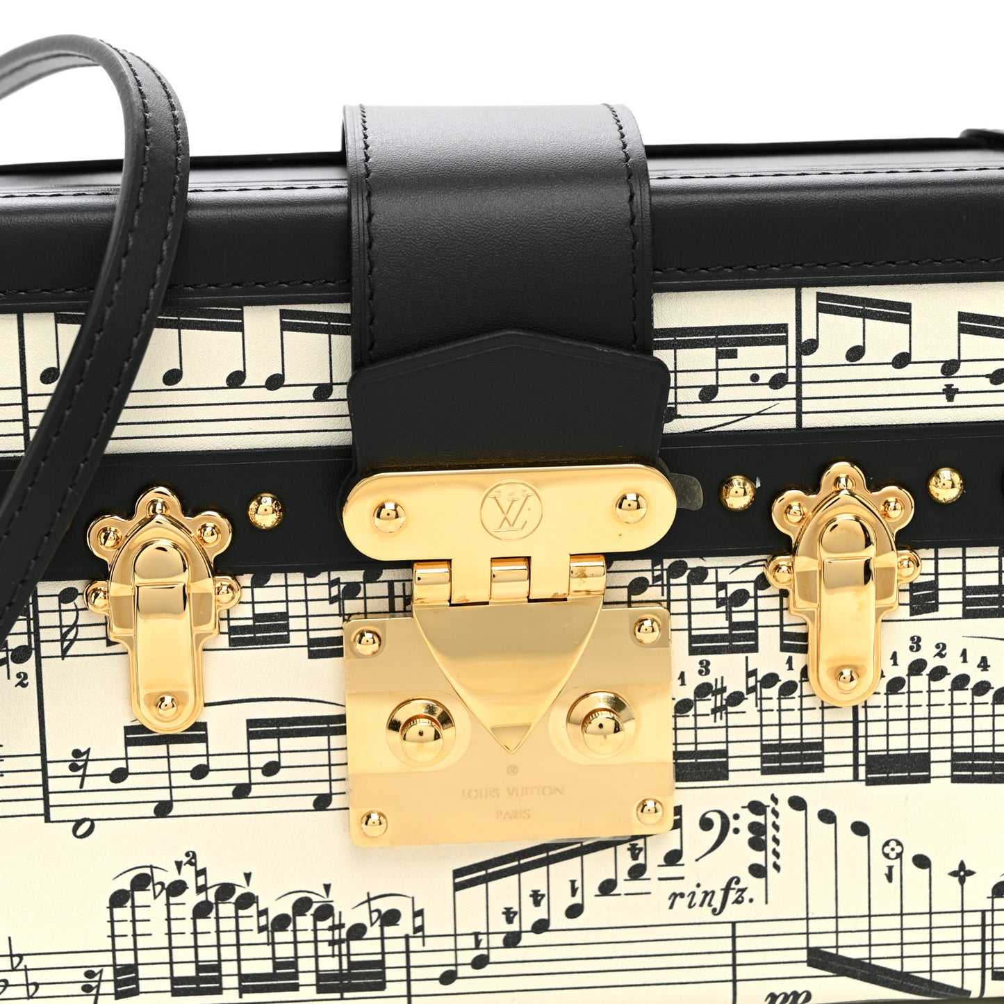 Calfskin LV Symphony Petite Malle White Black
