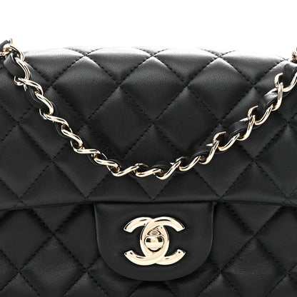 Chanel Lambskin Quilted Mini Rectangular Flap Black 8 of 11