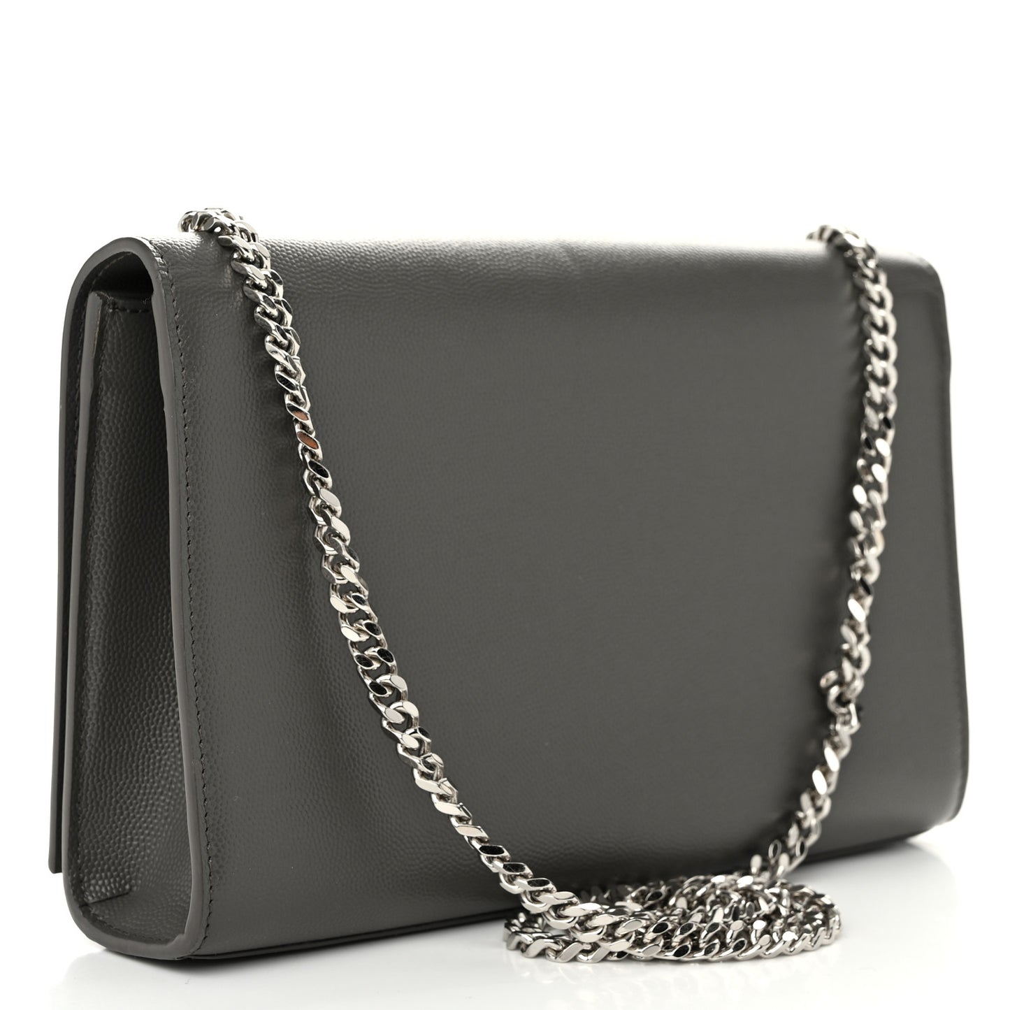 Grain De Poudre Medium Classic Monogram Kate Satchel Earth Grey