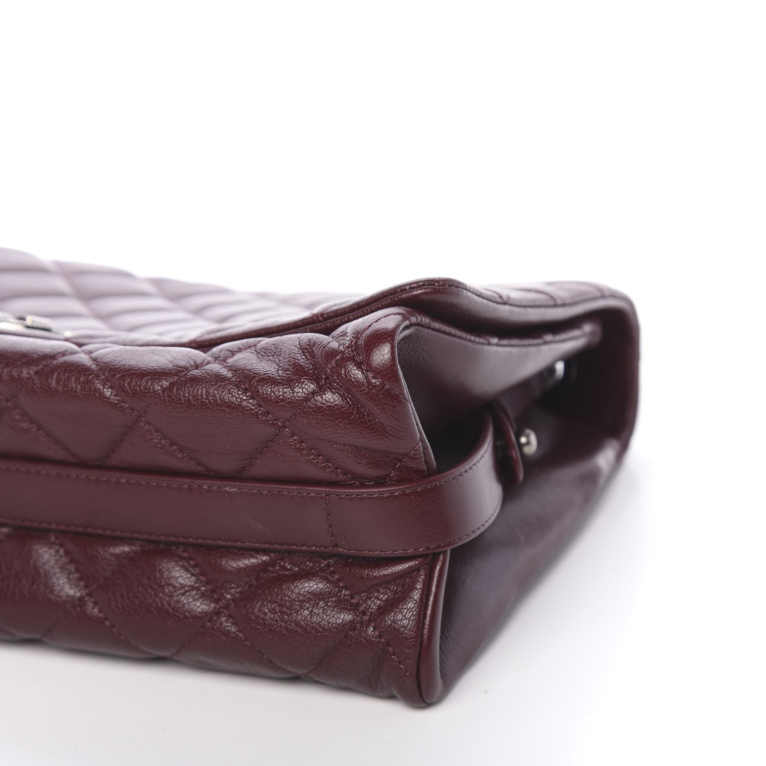 Chanel Goatskin Quilted Large City Rock Flap Burgundy 9 of 10