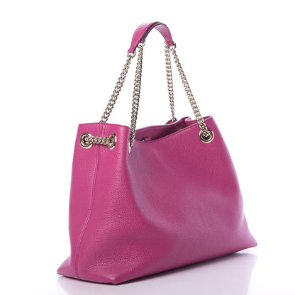 Gucci Cellarius Calfskin Medium Soho Chain Shoulder Bag Bright Bouganville 3 of 10
