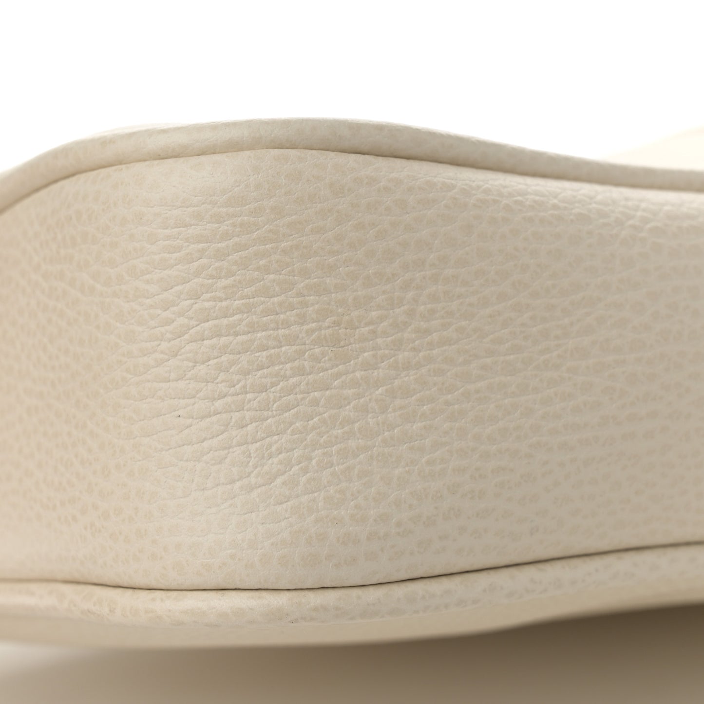 Grained Calfskin Logo Messenger Bag White