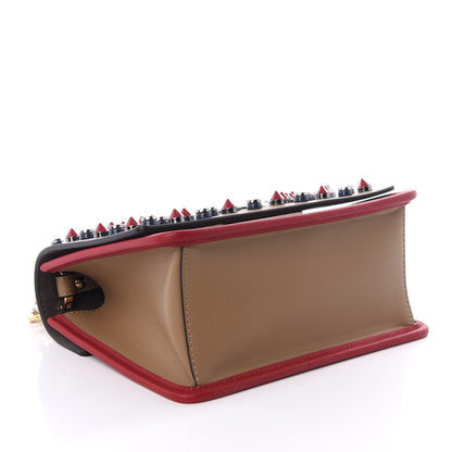 Fendi Calfskin F is Fendi Studded Small Kan I Shoulder Bag Tan 3 of 9