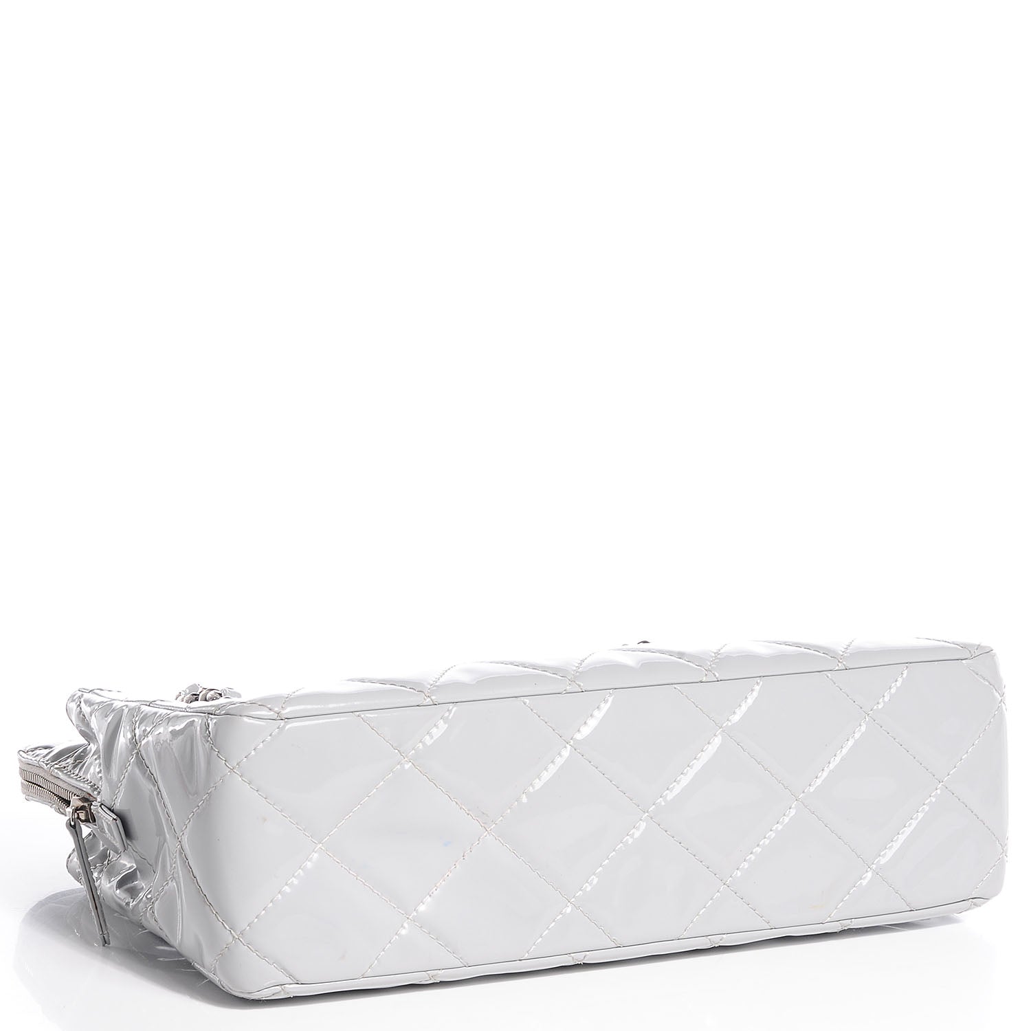 Chanel Vinyl Quilted In the Business Camera Case Light Grey 4 of 9
