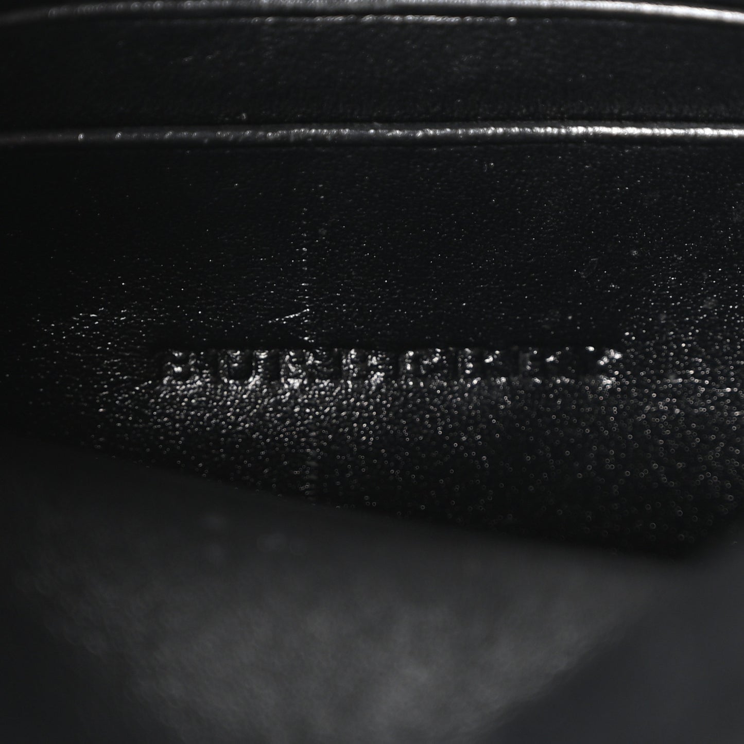 Signature Grain Calfskin Check Embossed Langley Crossbody Black