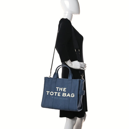 Marc Jacobs Cotton Canvas The Traveler Tote Bag Blue Shadow 2 of 10