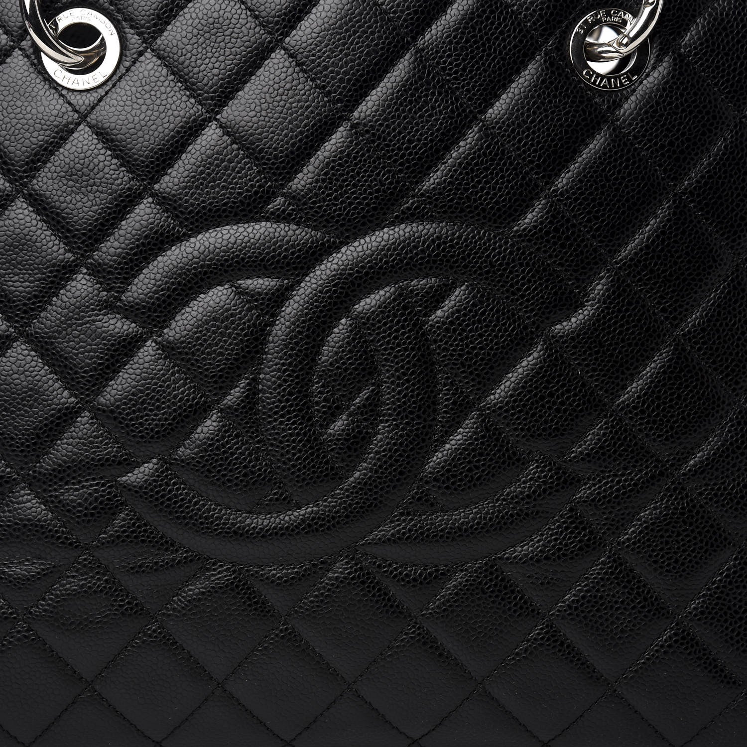Chanel Caviar Quilted XL Grand Shopping Tote GST Black 10 of 10