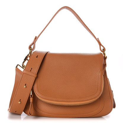 Tom Ford Pebbled Calfskin Medium Jennifer Whiskey 1 of 8