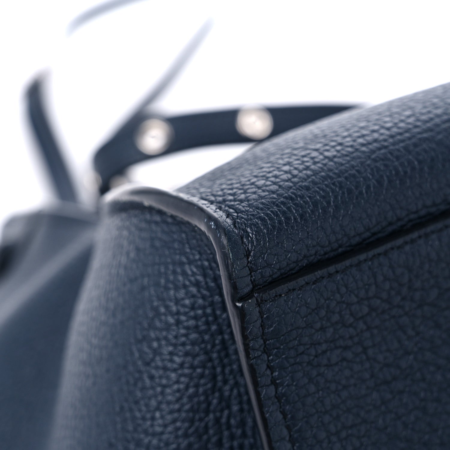 Celine Supple Grained Calfskin Small Big Bag Dark Blue 8 of 15