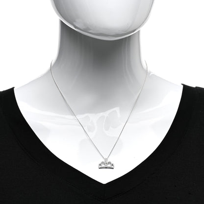 Roberto Coin 18K White Gold Diamond Tiny Treasures Crown Pendant Necklace 2 of 5