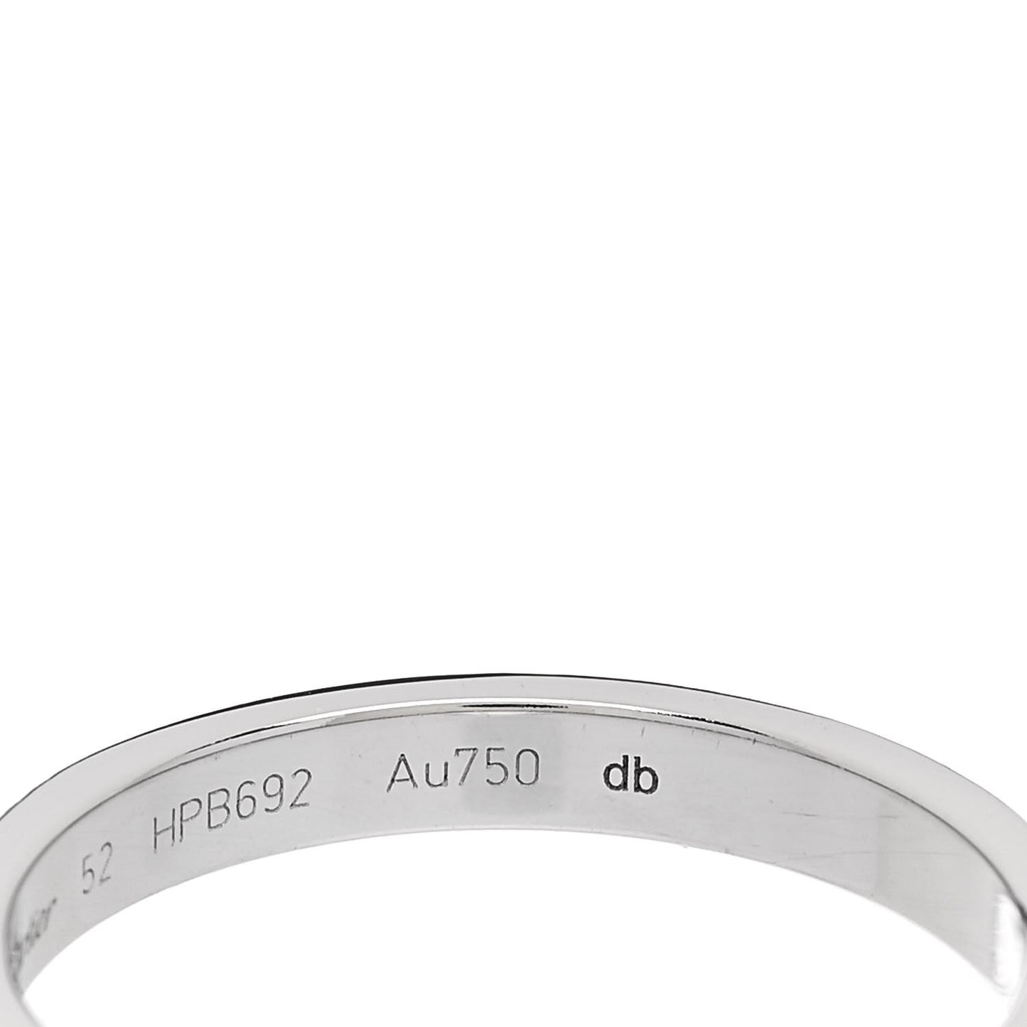 18K White Gold Diamond 2.6mm LOVE Paved Band Ring 52 6