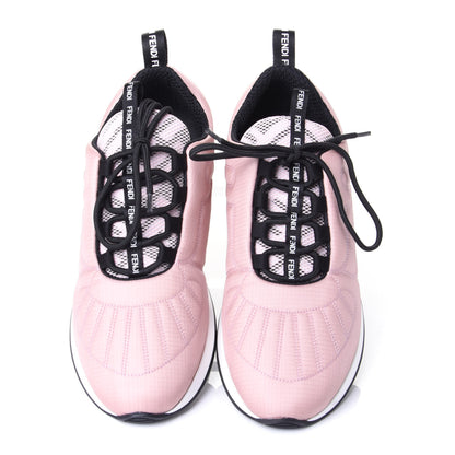 Fendi Nylon FFreedom Sneakers 38 White Rosa 5 of 11