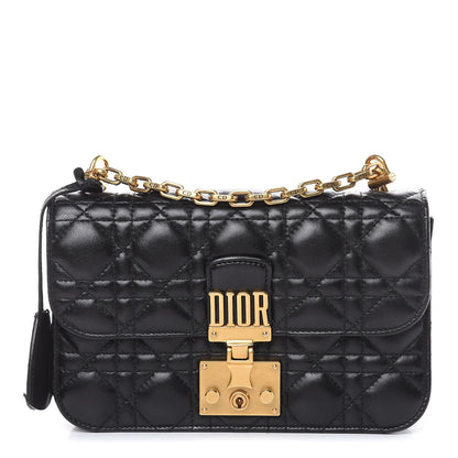 Christian Dior Lambskin Cannage Small Dioraddict Flap Bag Black 1 of 12