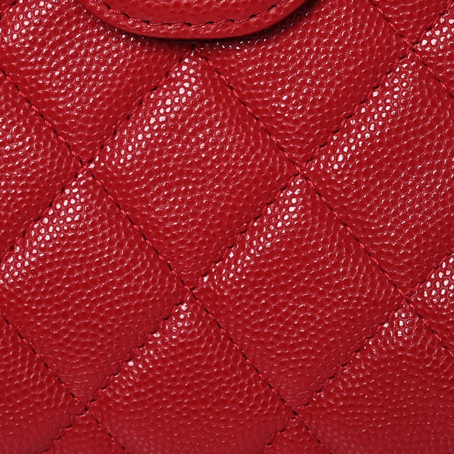 Caviar Quilted Classic Phone Holder Red
