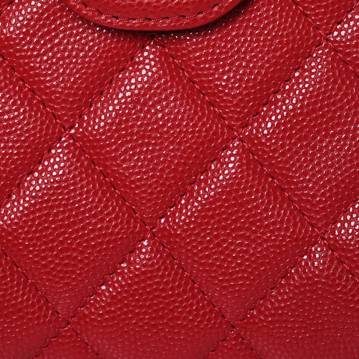 Chanel Caviar Quilted Classic Phone Holder Red 9 of 13