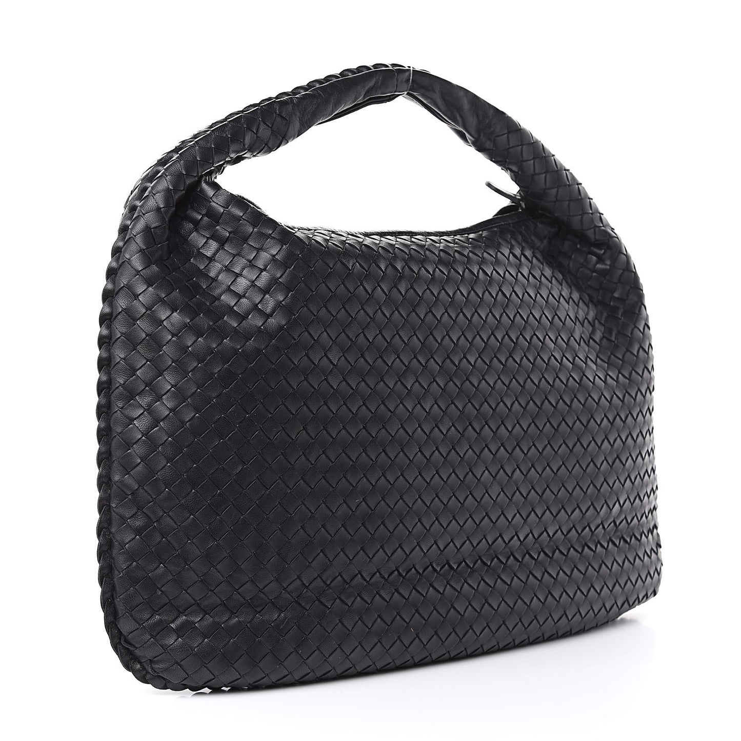 Nappa Intrecciato Large Veneta Hobo Black