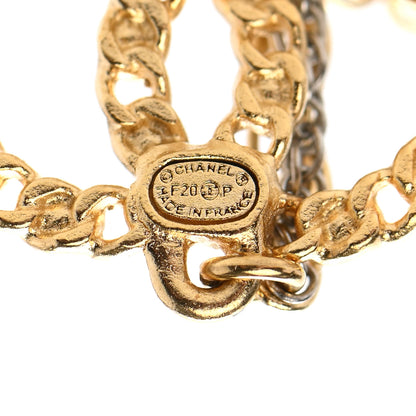 Chanel Crystal CC Chain Cuff Single Earring Gold Silver 4 of 4