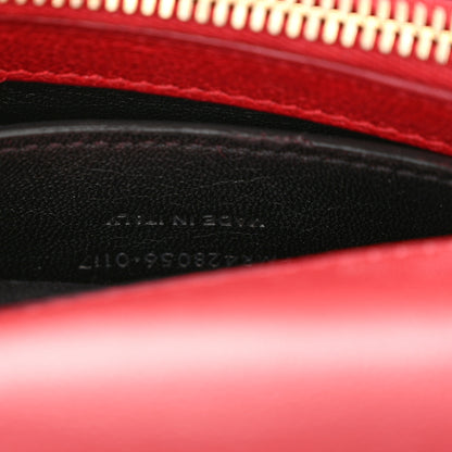 Saint Laurent Sheepskin Matelasse Chevron Monogram Medium College Bag Rouge 7 of 11