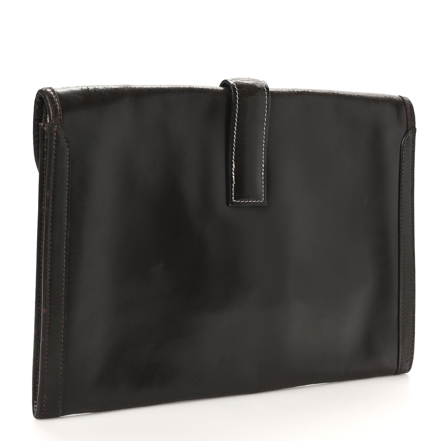 Hermes Box Jige GM Clutch Chocolate 3 of 10