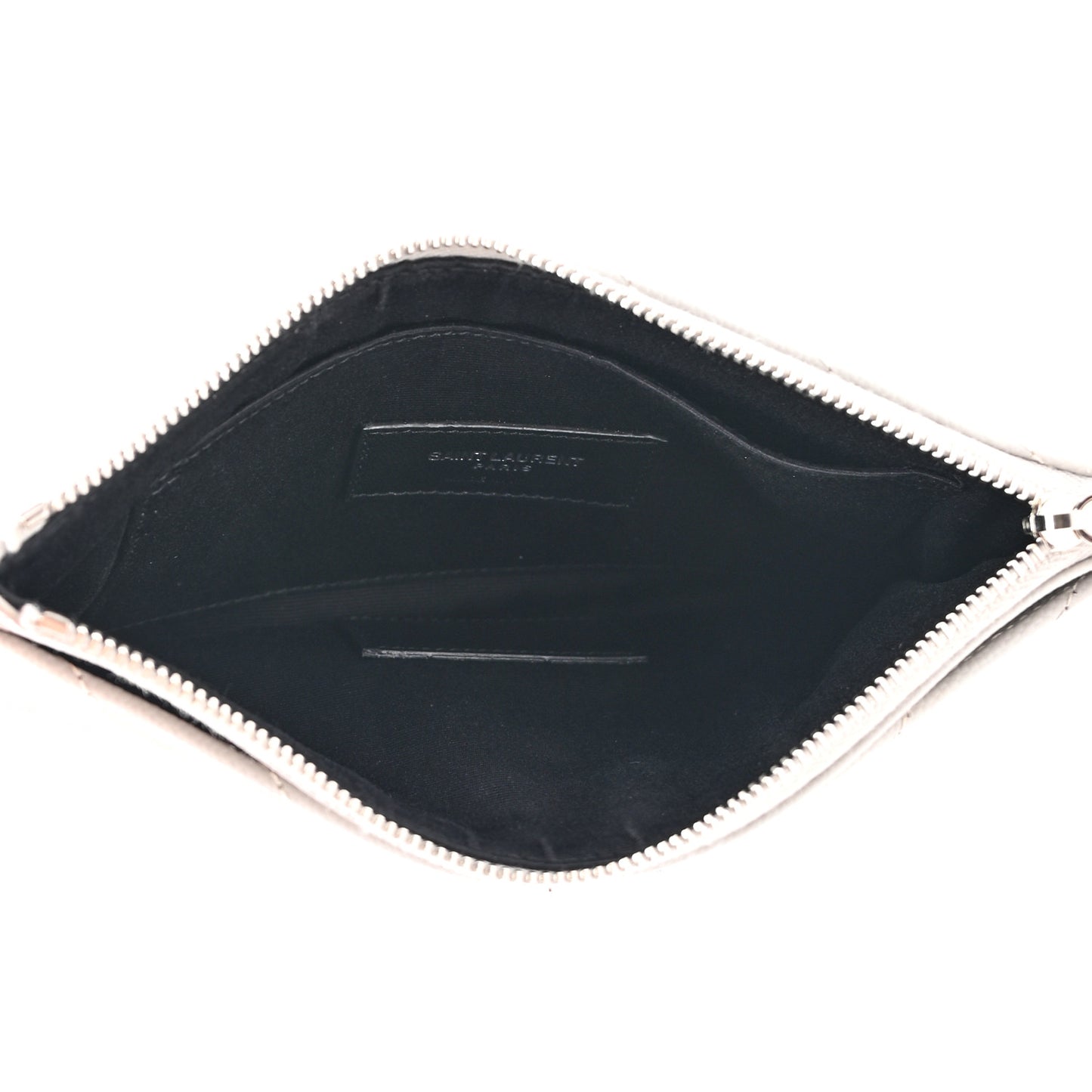 Grain De Poudre Chevron Monogram Bill Pouch Granite