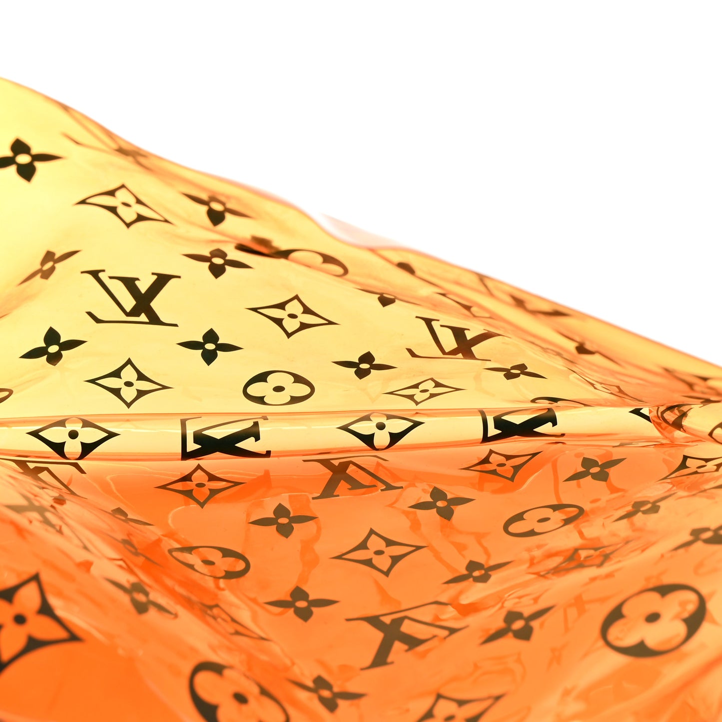 PVC Monogram Printed Envelope Pouch Orange