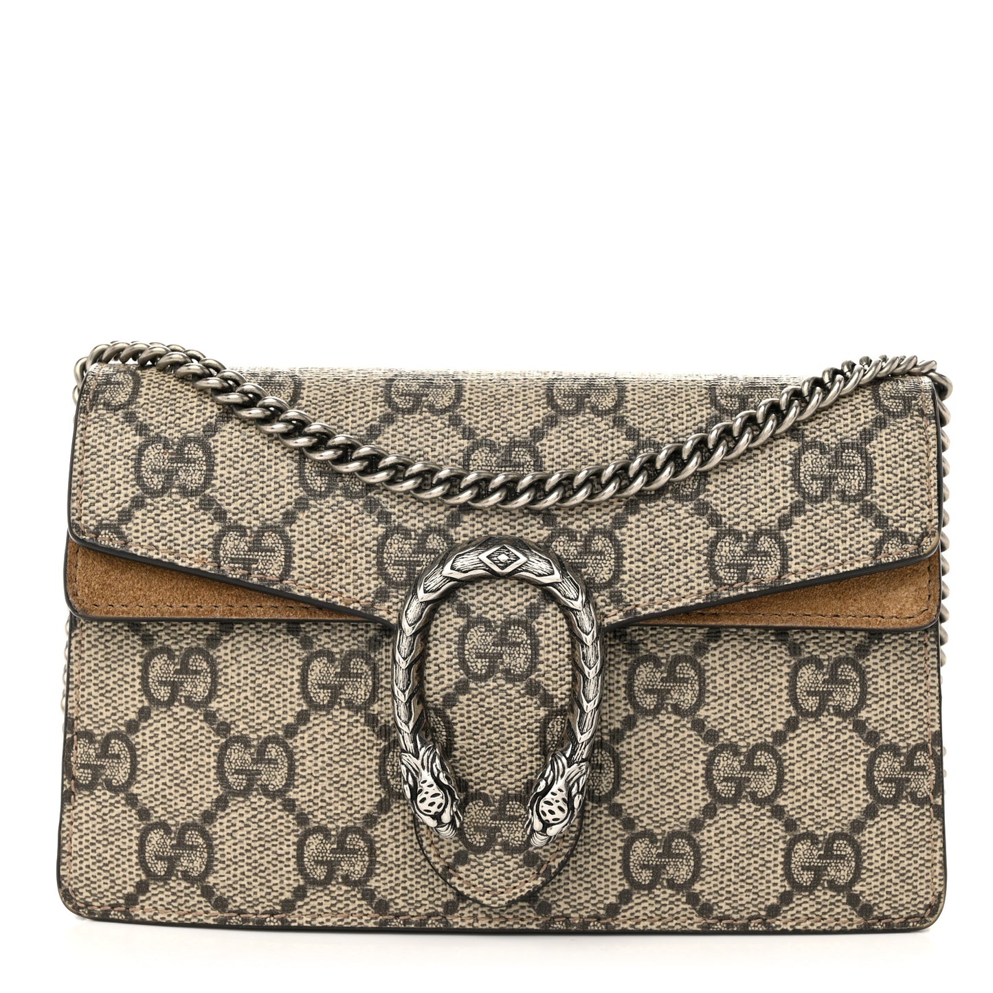 GG Supreme Monogram Super Mini Dionysus Shoulder Bag Taupe