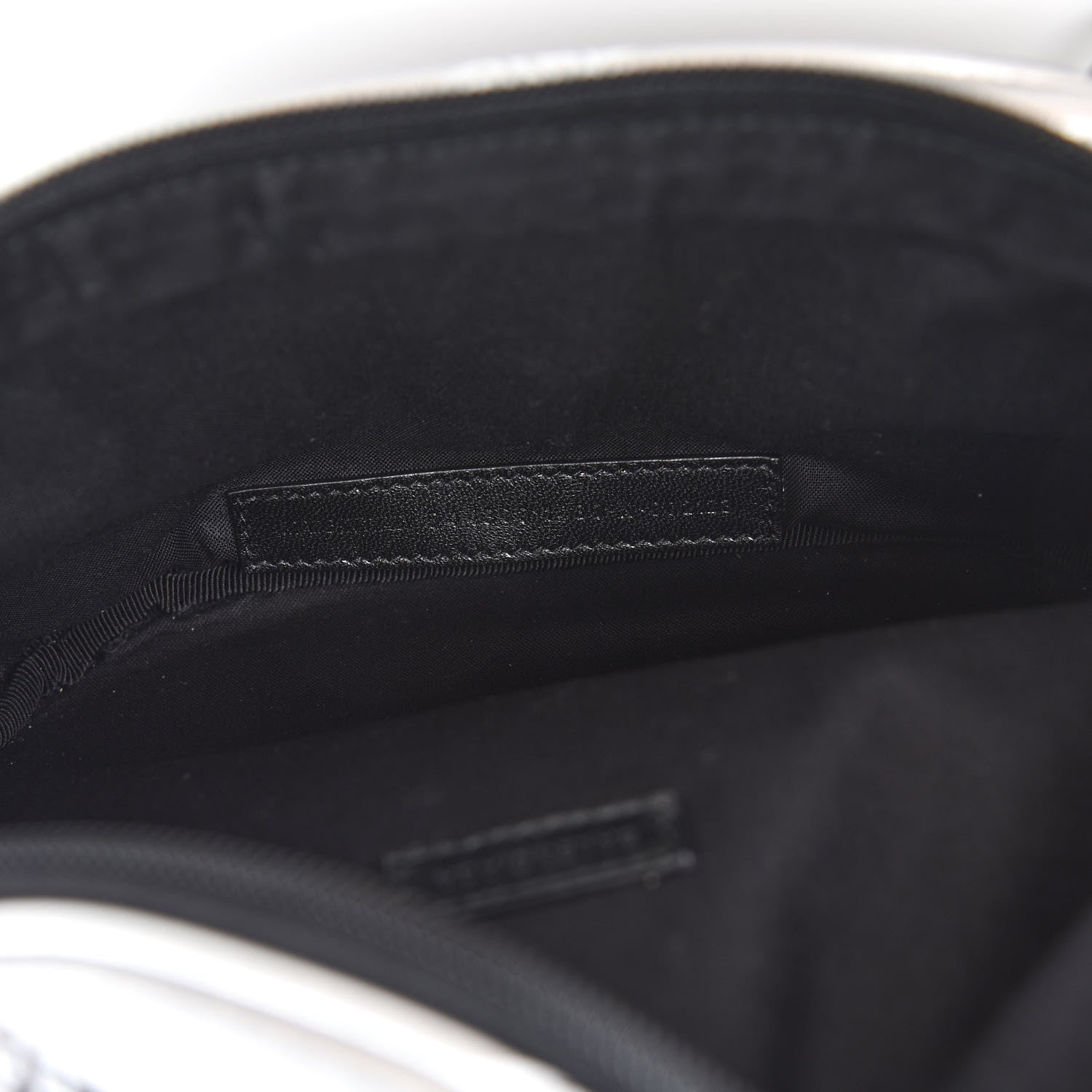 Balenciaga Metallic Calfskin Losange Monogram Explorer Belt Bag Silver Black White 6 of 9