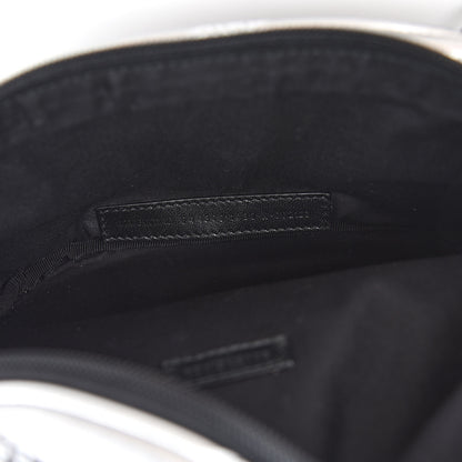 Balenciaga Metallic Calfskin Losange Monogram Explorer Belt Bag Silver Black White 6 of 9