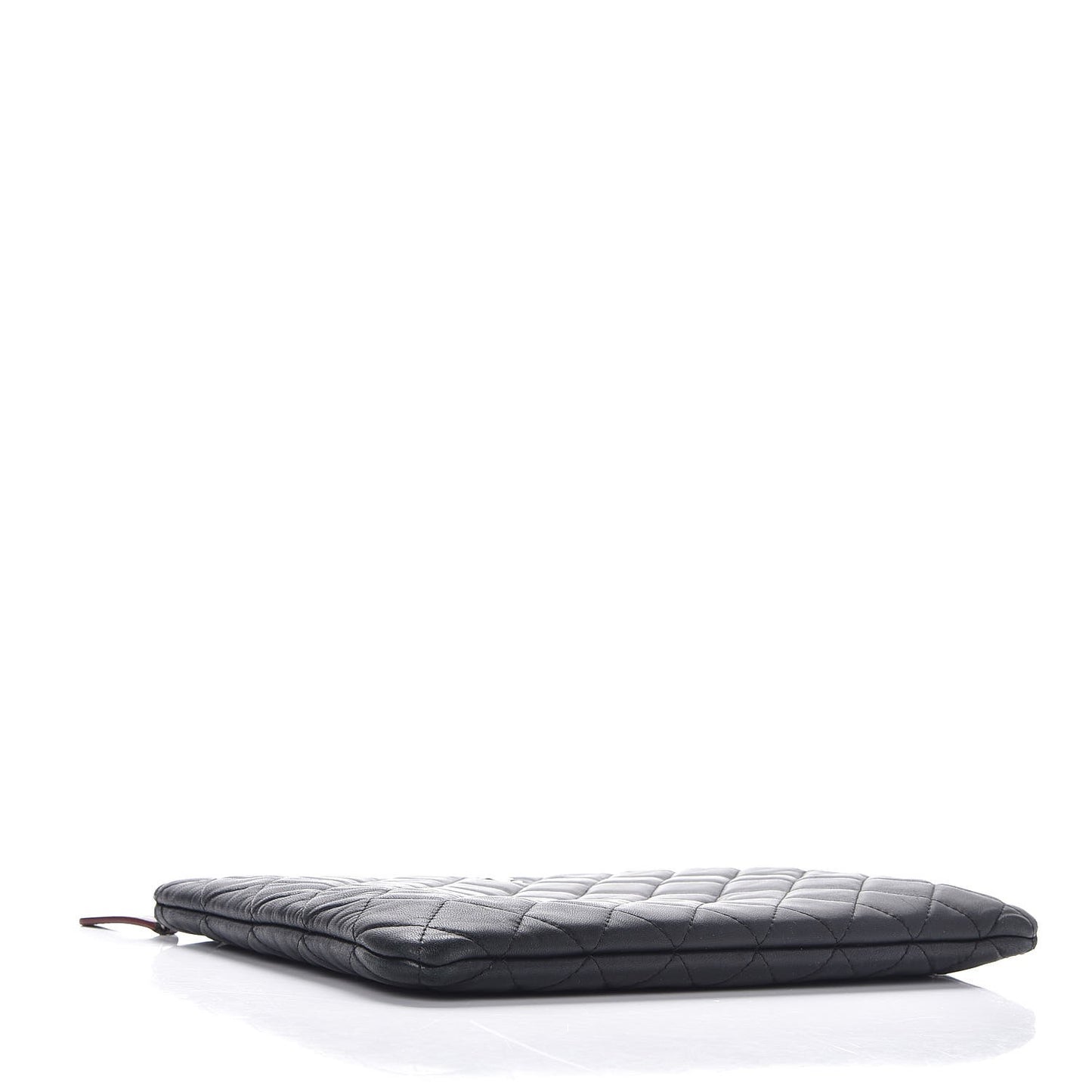 Lambskin Quilted Medium Cosmetic Case Black